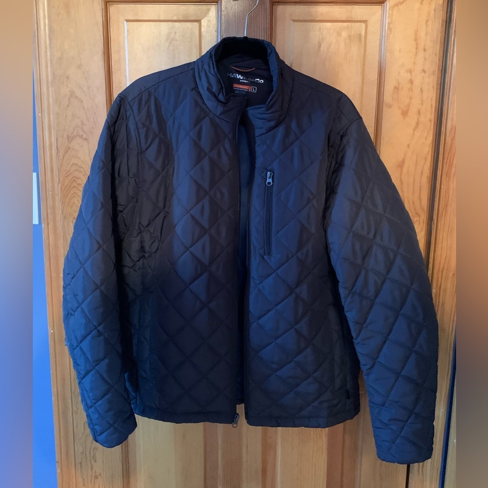 Men’s gray quilted jacket Large
